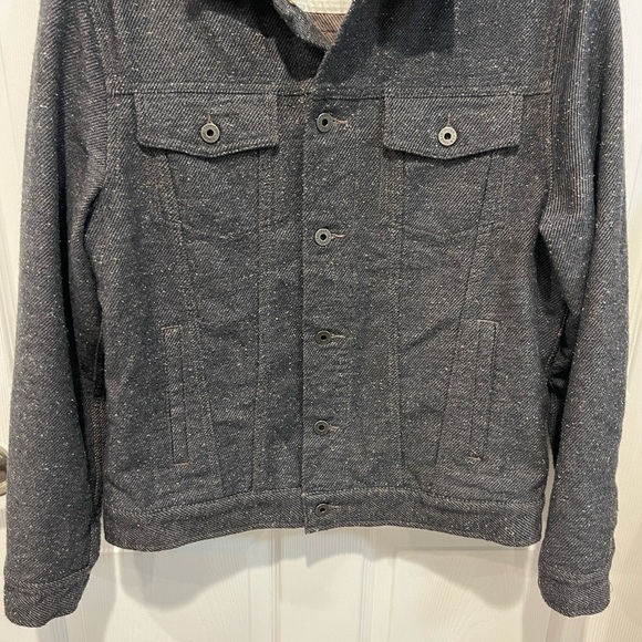 Flint and Tinder men’s gray donegal trucker jacket size Large - Picture 5 of 8